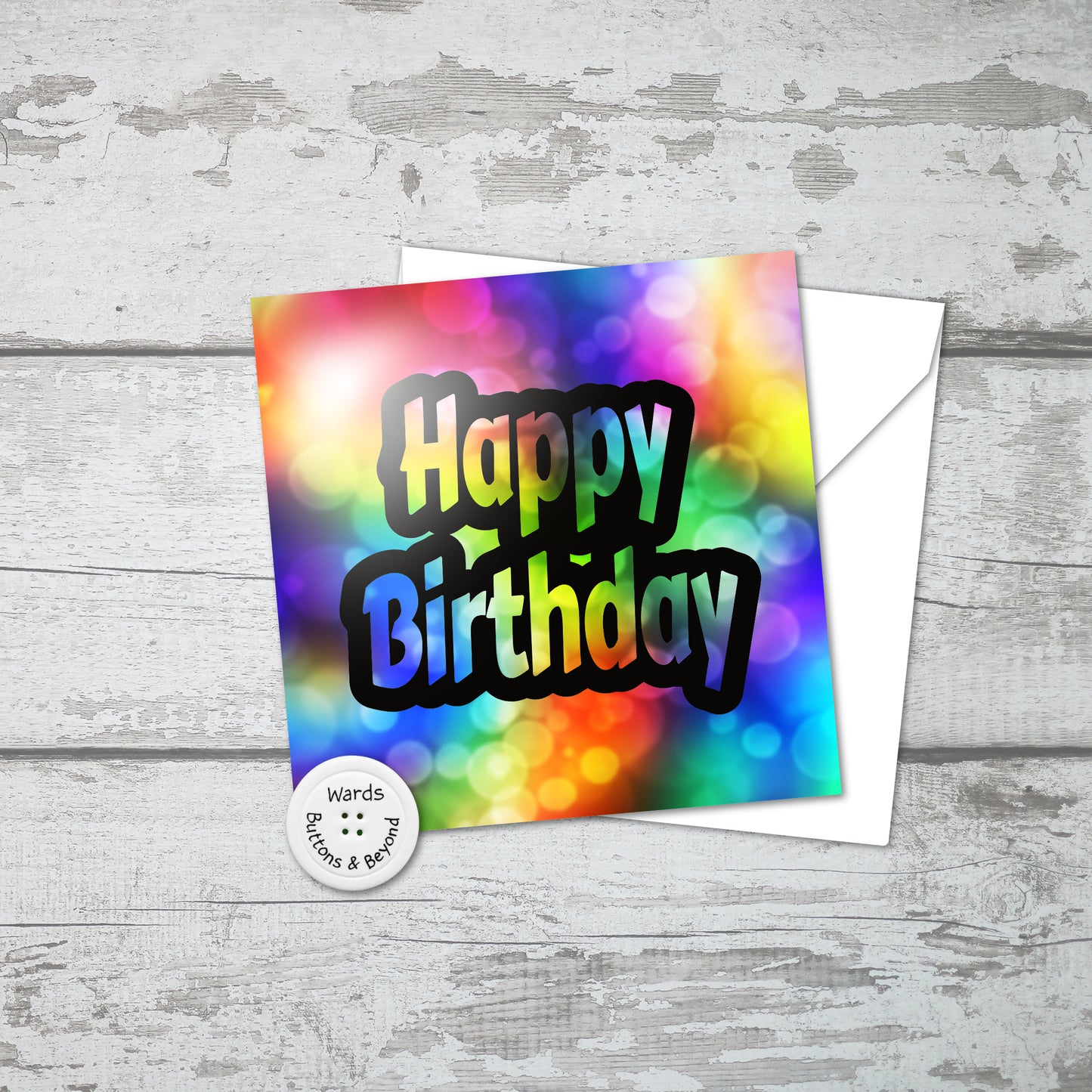 Happy Birthday Abstract Rainbow (No.6) Card