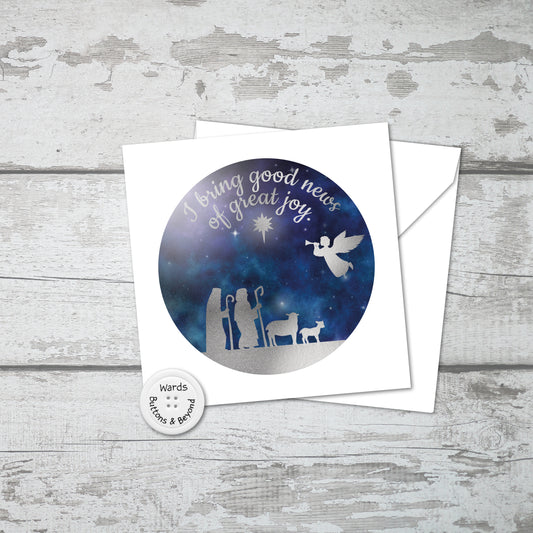 Christmas Nativity Card, I bring good news