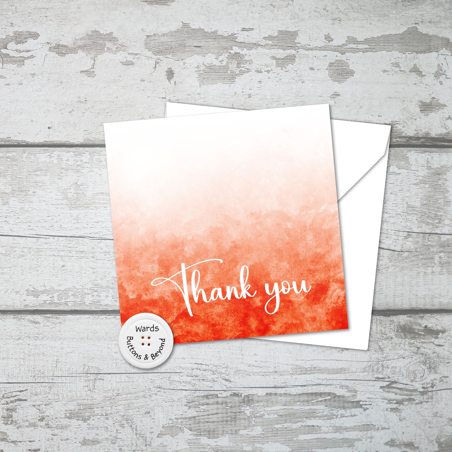 Orange Watercolour Thank You Card