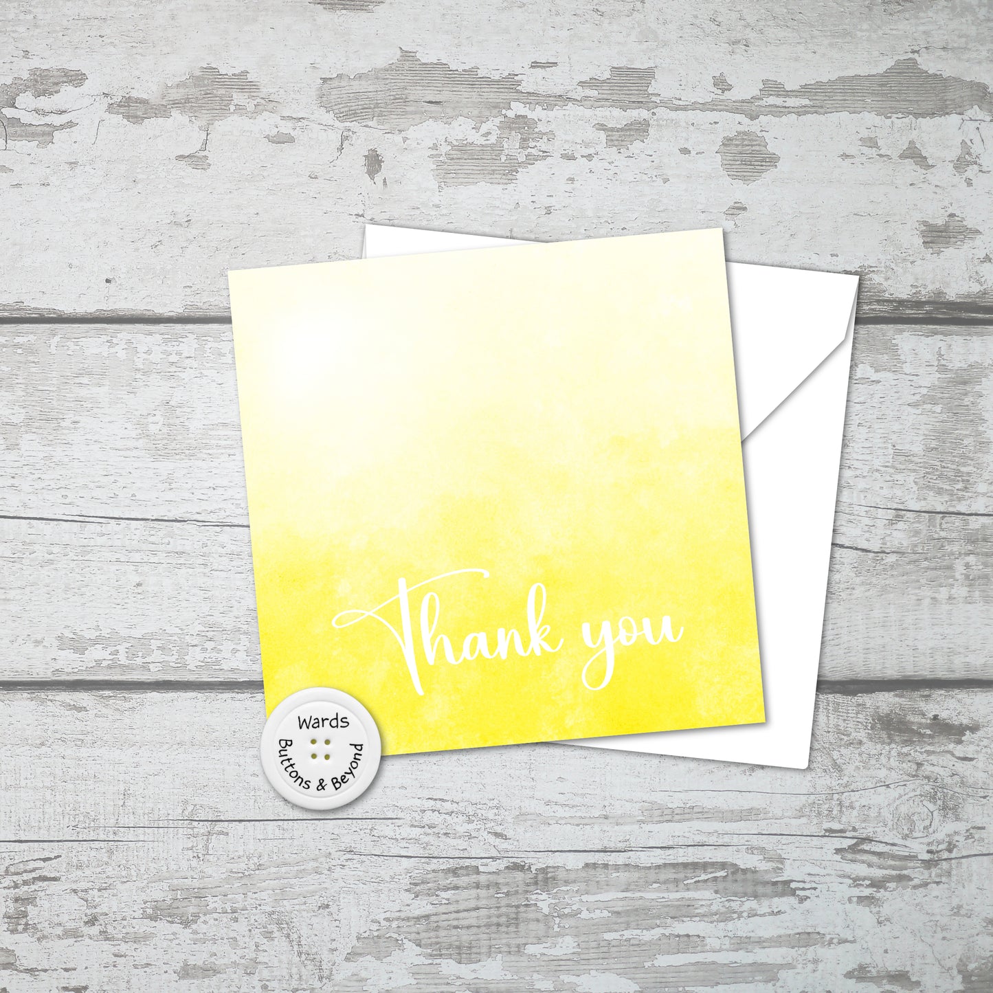 Yellow Watercolour Thank You Card