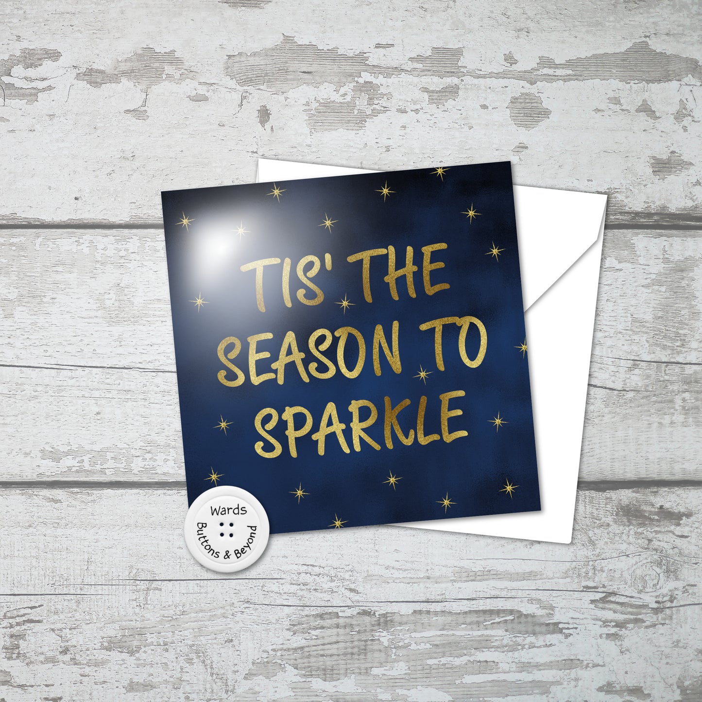 Christmas Card Sparkle Gold