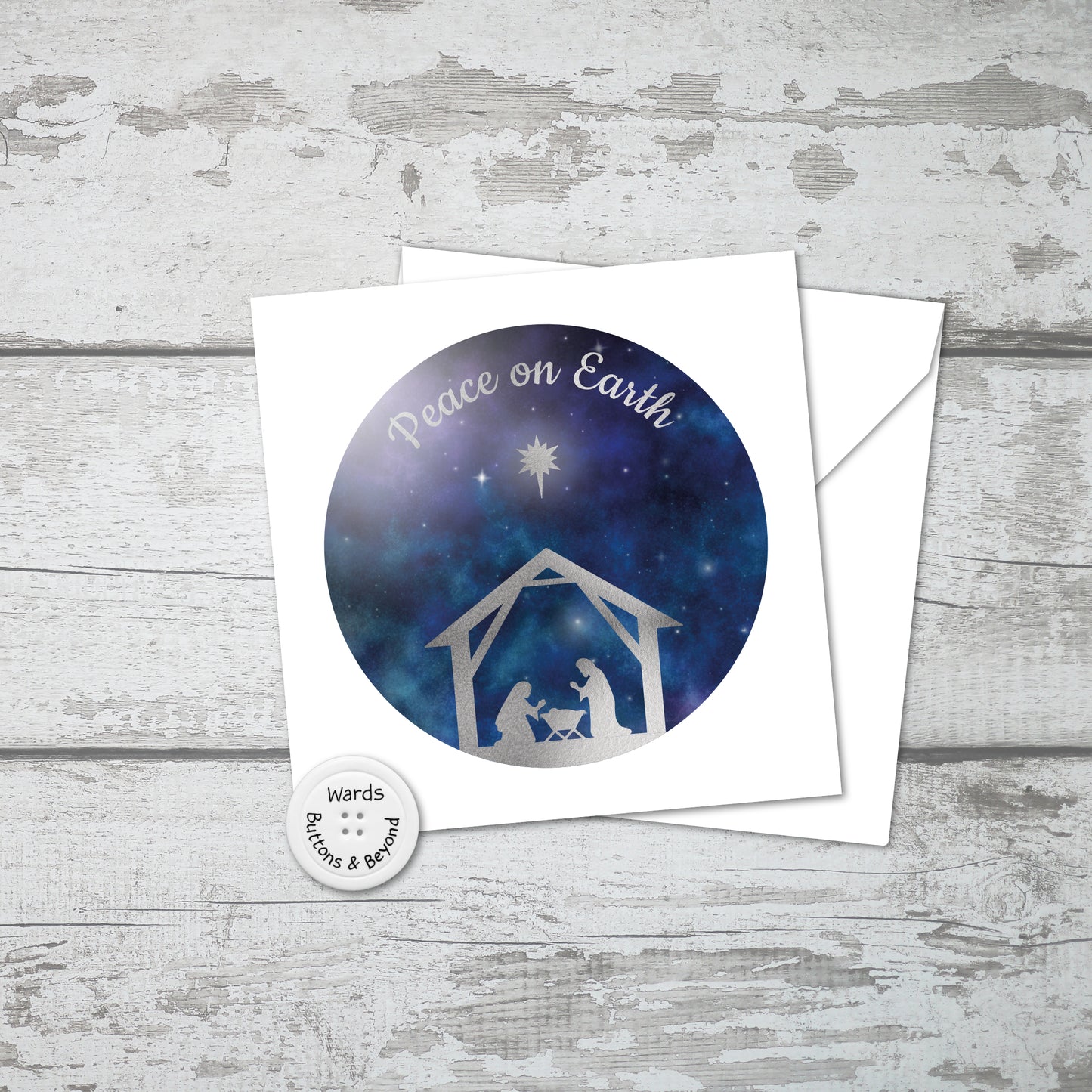 Christmas Nativity Card, Peace on Earth